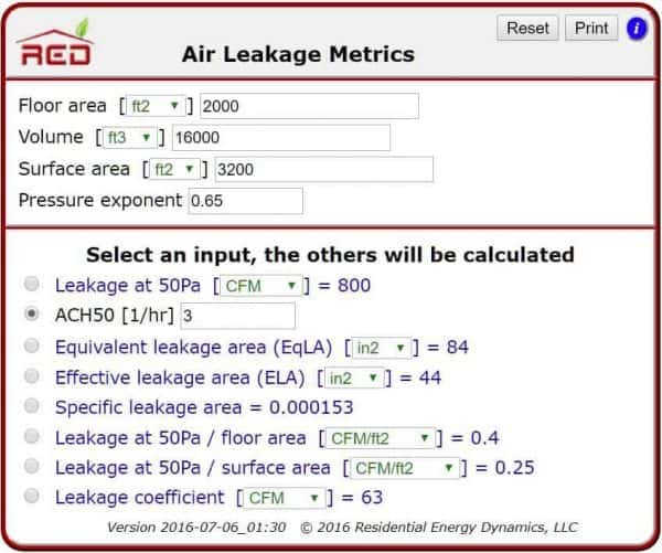 Air-leakage-metrics-tool